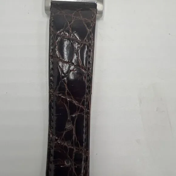 Kenneth Cole Watch New York Croc Leather - Brown 9 Inch Dark Brown Exceptional!